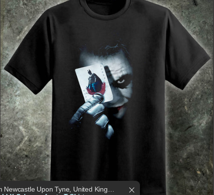 heath ledger joker t shirt​